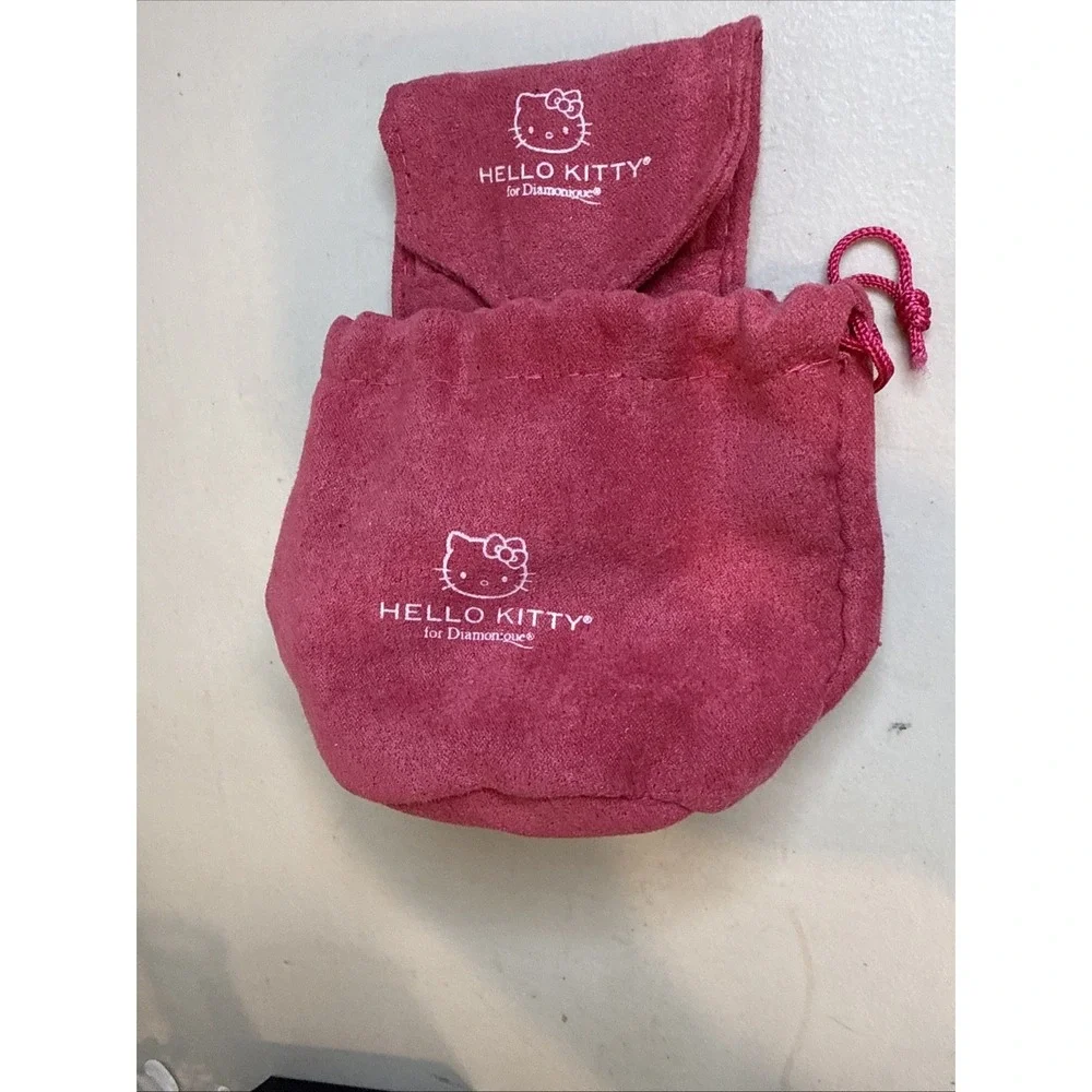 Hello Kitty for Diamonique Pink Pouch Insert Lot Vintage Jewelry Storage Case
